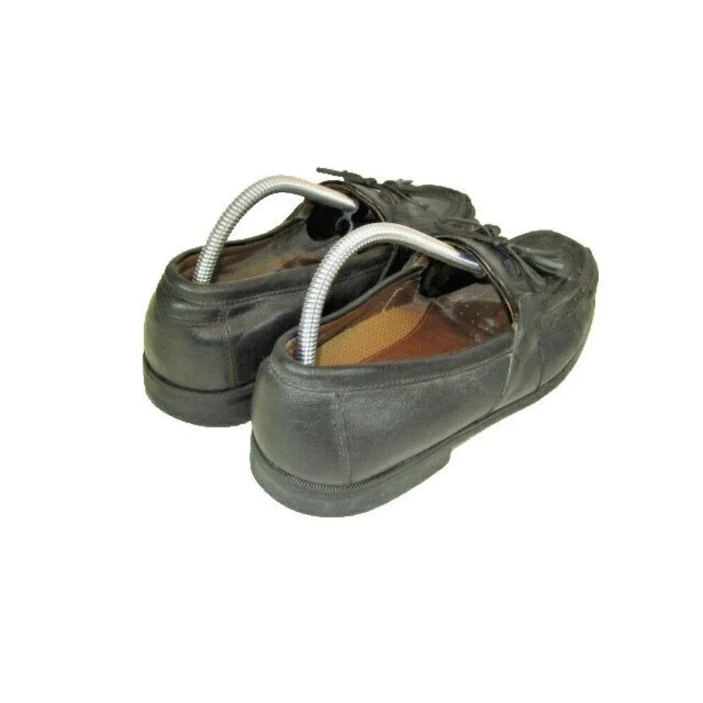 Mens Johnston & Murphy Black Leather Tassel Kilt Casual Loafers sz 9 M